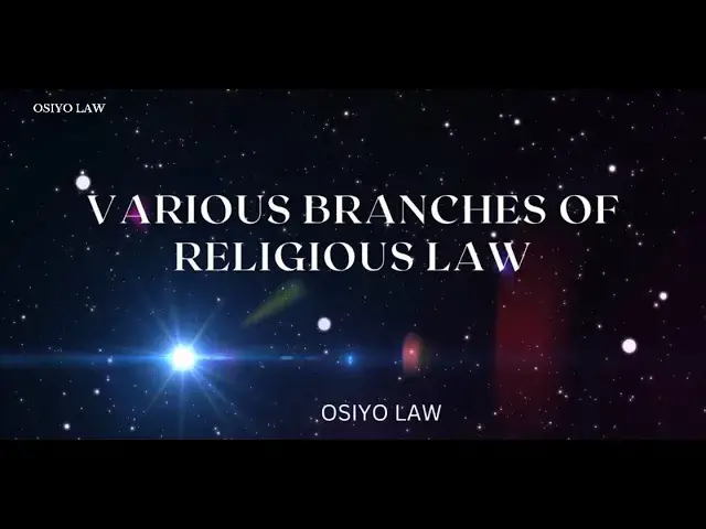 Video thumbnail for Various Branches of Religious Law