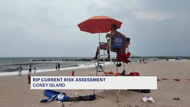 Video thumbnail for City officials warn beachgoers about 'life-threatening' rip currents during severe storm