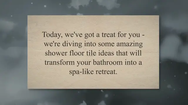 Video thumbnail for Tile Ideas for Stunning Shower Floors | Elevate Your Bathroom Design