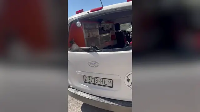 'Video thumbnail for Damage to the ambulance after the second attack'