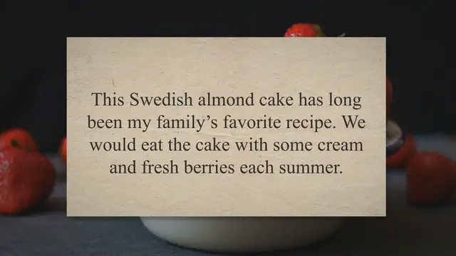 Video thumbnail for Swedish Almond Cake Recipe – An Authentic Swedish Recipe