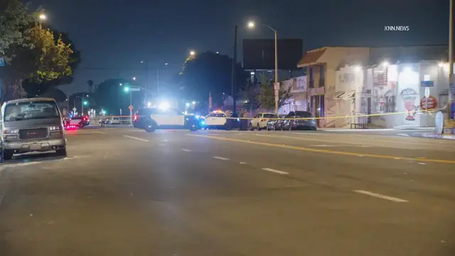 Video thumbnail for US, Los Angeles: East Los Angeles Shooting Investigation Underway on Olympic Boulevard.