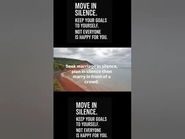 'Video thumbnail for “Move in silence. Keep your goals private—everyone isn’t rooting for you.'