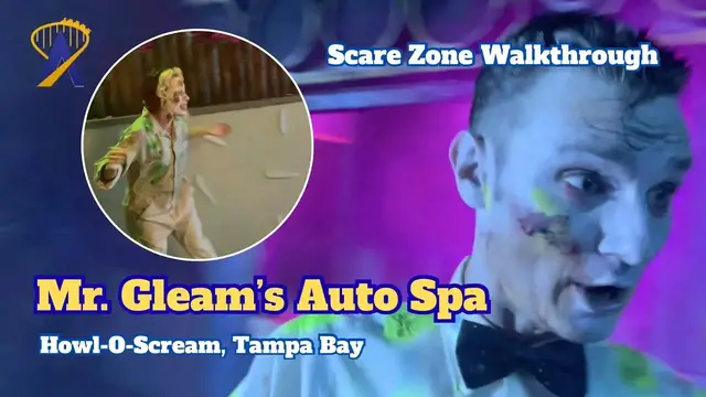 Video thumbnail for Mr. Gleam's Auto Spa Scare Zone | Howl-O-Scream Tampa Bay