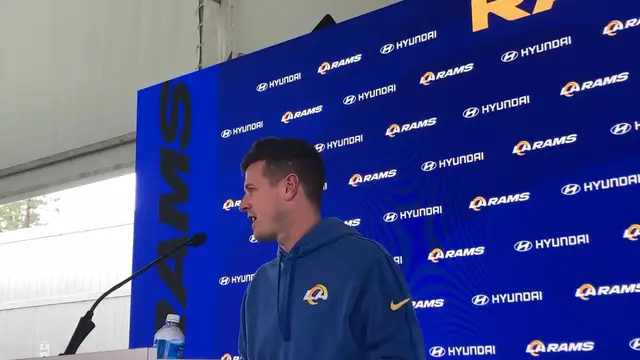 Video thumbnail for Los Angeles Rams OC Mike LaFleur on Preparation, Praise for Atlanta and More