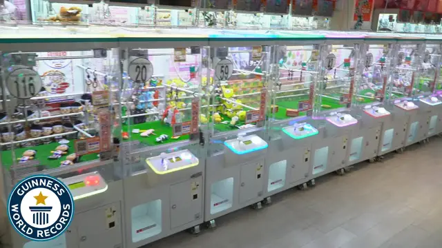 Video thumbnail for Most claw machines at a single venue