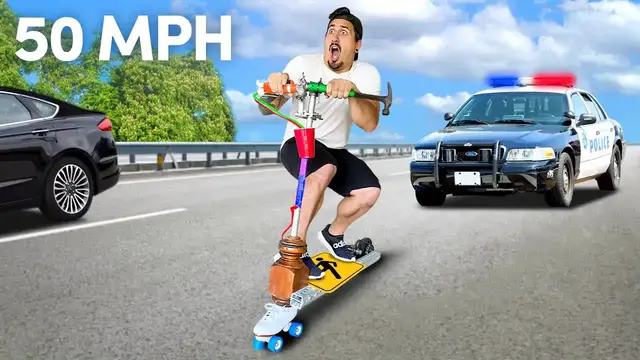 'Video thumbnail for Jake Carlini: diy electric scooter build from trash & free materials!'