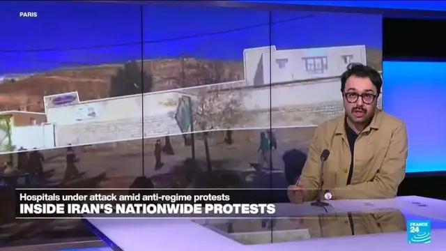 Video thumbnail for Inside Iran's nationwide protests: Security forces attack hospital after protests in western Iran