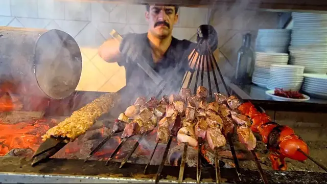 'Video thumbnail for ISTANBUL STREET FOOD will BLOW YOU AWAY!! Turkish Street Food HEAVEN - Adana Kebab + Pickle Juice!'