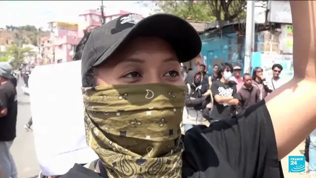 'Video thumbnail for Protesters gather again in Madagascar after chronic blackouts and water cuts'