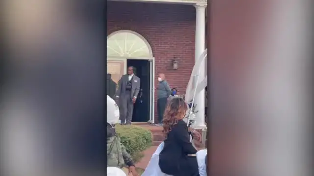 Video thumbnail for Flower Man Shines As He Dances Down Aisle | Happily TV