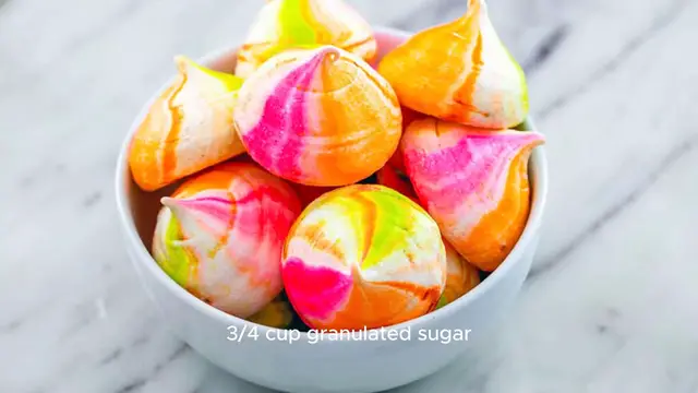 Video thumbnail for Rainbow Sherbet Meringues Recipe
