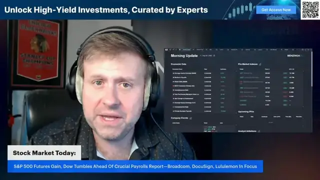 'Video thumbnail for Stock Market Today: S&P 500 Futures Gain, Non Farm Payrolls Report—Broadcom, DocuSign, Lululemon In Focus'