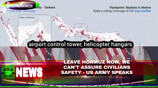 Video thumbnail for Leave Hormuz Now, We Can’t Assure Civilians Safety – US Army Speaks