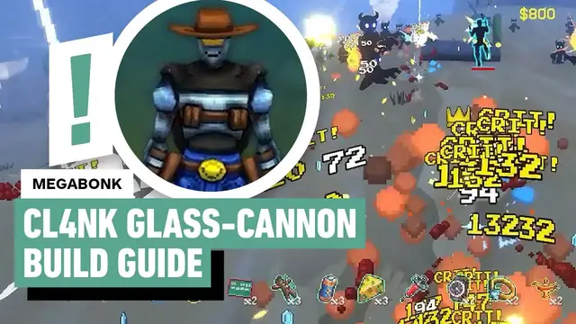 'Video thumbnail for Megabonk CL4NK Build Guide: Best Weapons, Tomes, and Items for Crit Madness'