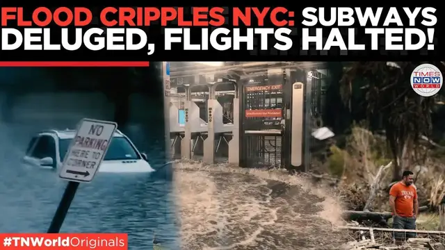 Video thumbnail for Flash Flood DISASTER ZONE in NYC & New Jersey, 50M at Risk | Times Now World