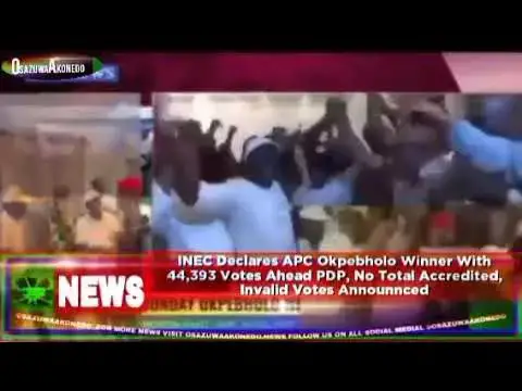 Video thumbnail for INEC Declares APC Okpebholo Winner With 44,393 Votes Ahead PDP, No Total Accredited, Invalid...