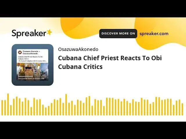 Video thumbnail for Cubana Chief Priest Reacts To Obi Cubana Critics