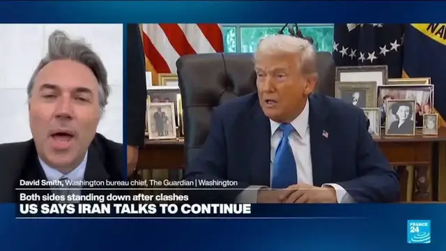 Video thumbnail for US says Iran talks to resume after both sides agree to halt strikes