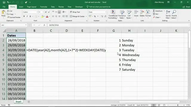 'Video thumbnail for Highlight the 2nd Saturday and Sunday of any Given Month - Excel Trick'