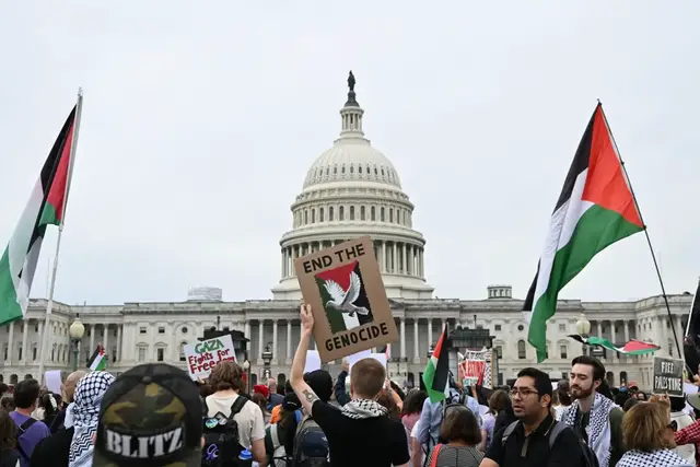 Video thumbnail for Global pro-Palestinian protests one year after Gaza ‘ceasefire’