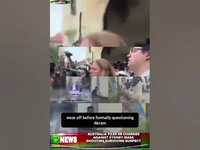 Video thumbnail for Australia Files 59 Charges Against Sydney Mass Shooting Surviving Suspect