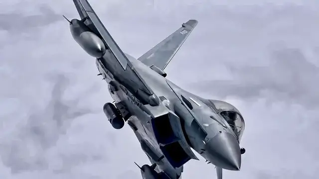 'Video thumbnail for U.K. and Czech Fighter Jets Fly Together Over The Baltics'