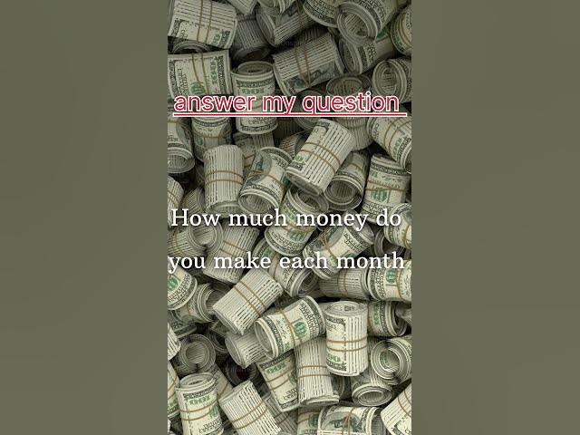 Video thumbnail for how much money do you get every month #money #fyp #viralvideo #viralshorts #subscribe #follow