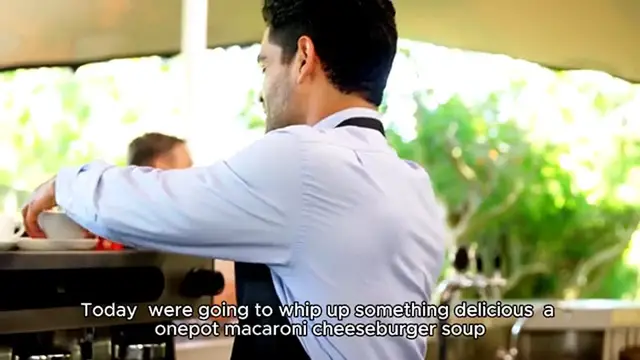 'Video thumbnail for One-Pot Macaroni Cheeseburger Soup'