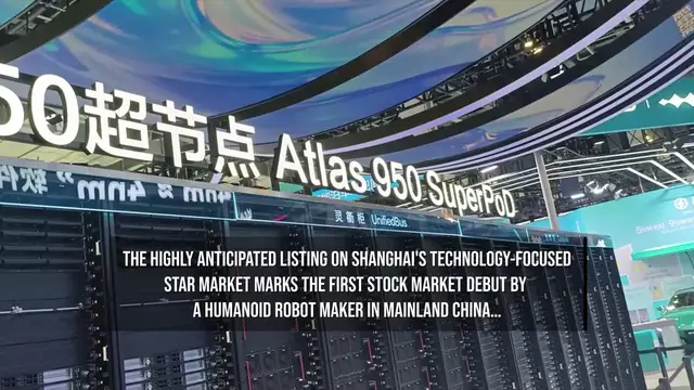Video thumbnail for Unitree Robotics Soars In Shanghai Stock Market Debut.