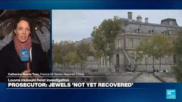 'Video thumbnail for Louvre heist suspects face theft and conspiracy charges'
