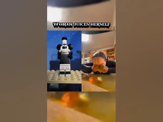 Video thumbnail for Woman Juices Herself 💀🍊🧃