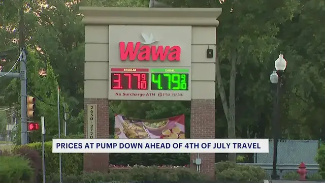 Video thumbnail for AAA: Gas prices dip to under $4 ahead of Fourth of July holiday weekend
