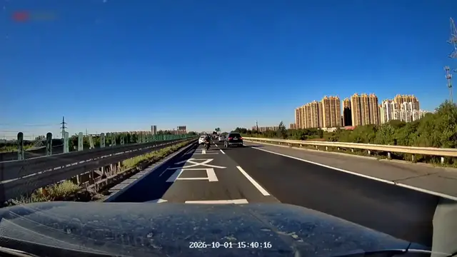 Video thumbnail for Motorcyclist Flips into Air After Rear-Ending Car on Tianjin Highway