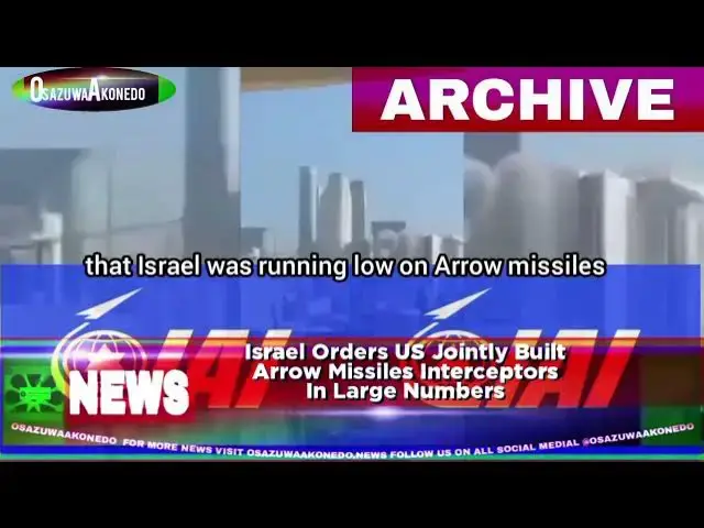 Video thumbnail for Israel Orders US Jointly Built Arrow Missiles Interceptors In Large Numbers