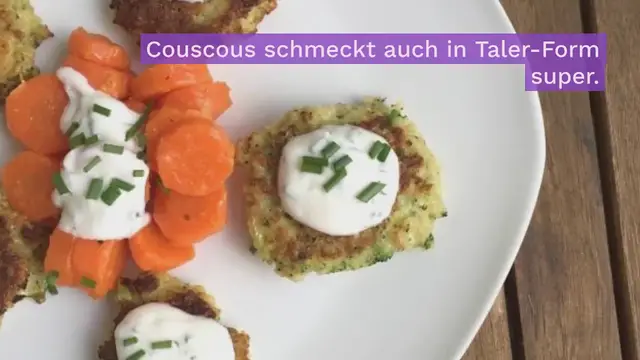 Video thumbnail for Broccoli couscous thalers