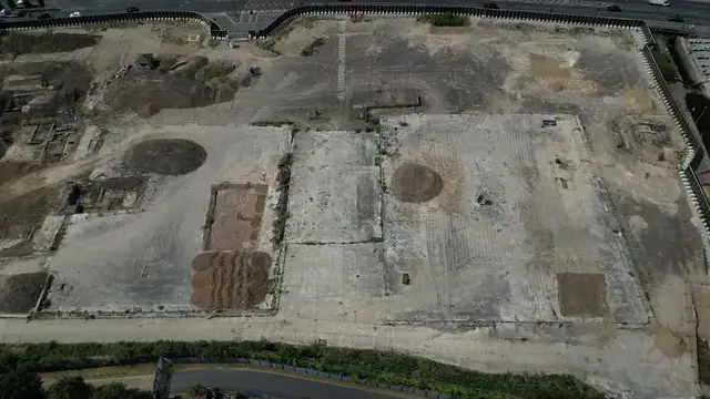 Video thumbnail for US: Drone footage shows future site of Manchester Digital Campus.