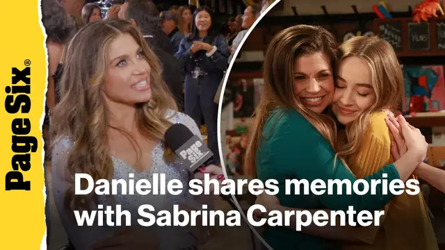 'Video thumbnail for Danielle Fishel shares 'Girl Meets World' memories with Sabrina Carpenter after performing to 'Manchild' on 'DWTS''