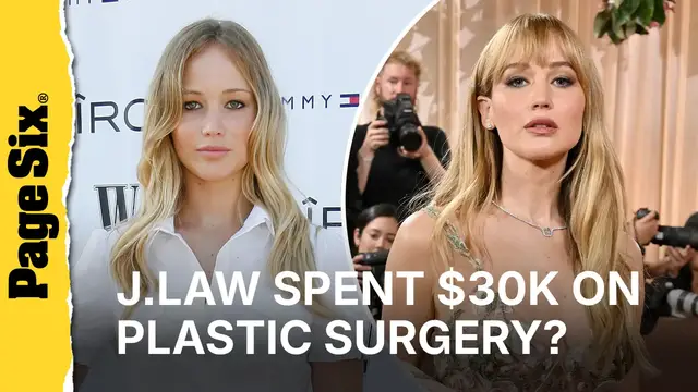 Video thumbnail for Jennifer Lawrence likely underwent multiple plastic surgery procedures costing $30K for 'more youthful' look