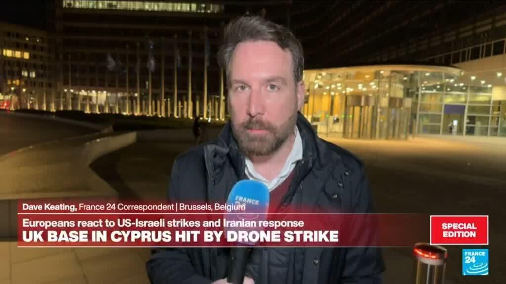 Video thumbnail for Europe 'very likely' to get dragged into conflict after UK base in Cyprus hit