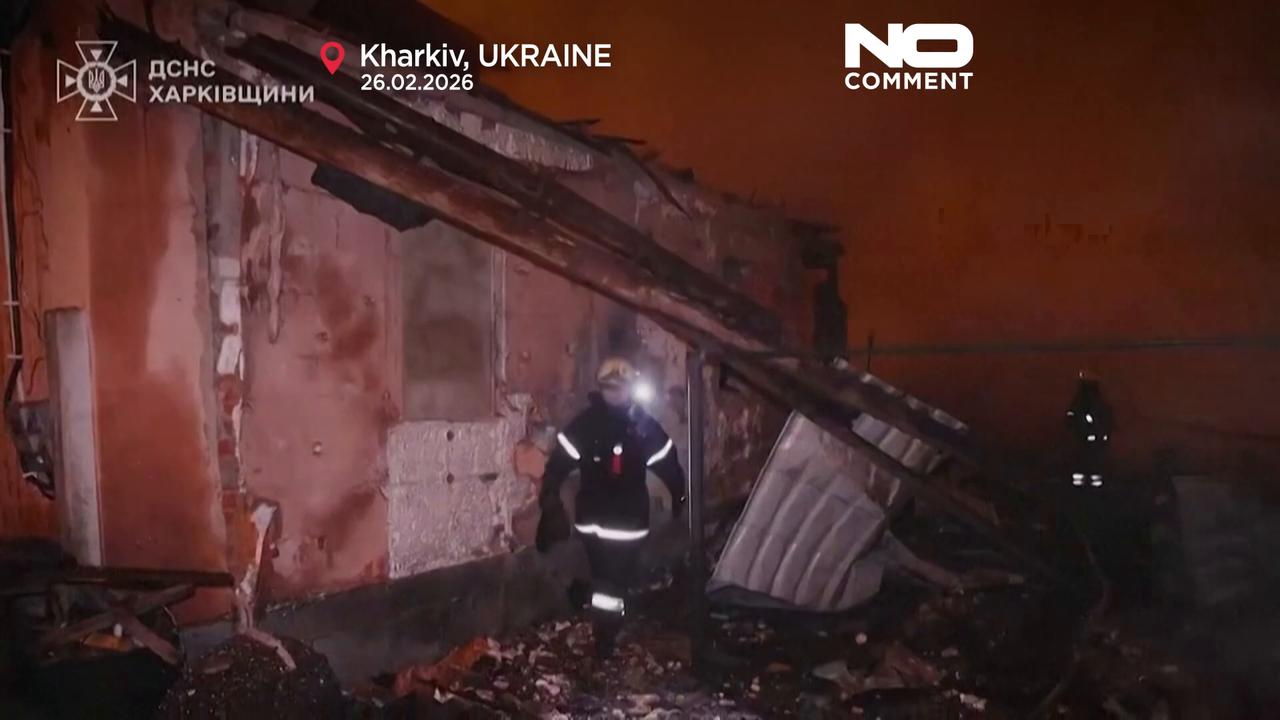 Video thumbnail for Russian overnight attacks pound Kharkiv and Zaporizhzhia, dozens hurt
