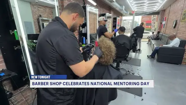 Video thumbnail for Bridgeport barber shop pairs young people with adult mentors for National Mentoring Day