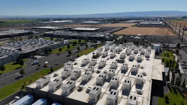 Video thumbnail for US: Drone Views Of Data Centers - Quincy WA 5.