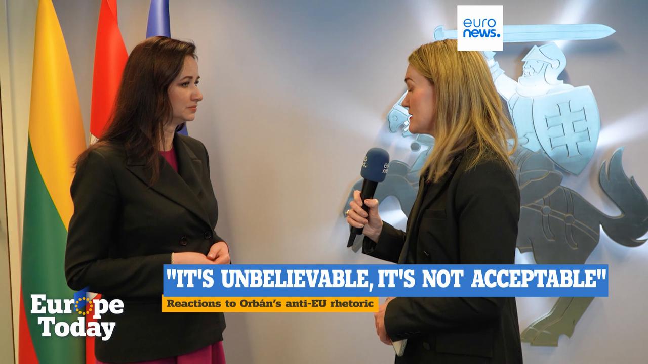 Video thumbnail for Hungary’s Ukraine pipeline claims are ‘nonsense,’ Lithuanian PM tells Euronews