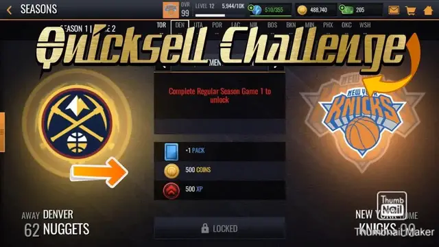 'Video thumbnail for knyt: brandon ingram 98 ovr quicksell challenge vs doctor x gaming in nba live mobile'