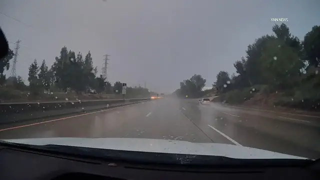 Video thumbnail for US, Los Angeles: Granada Hills Heavy Downpour on 118 Fwy.