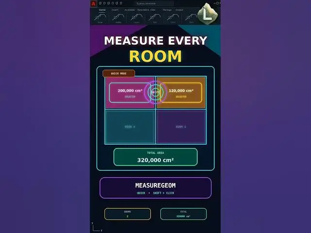 Video thumbnail for Measure Multiple AutoCAD Rooms in One Selection