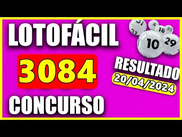 Video thumbnail for RESULTADO DA LOTOFÁCIL Concurso 3084 de hoje, sábado 20/04/2024 - Lotofácil 3084