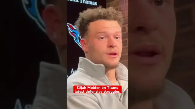 Video thumbnail for Elijah Molden on the #Titans defense continuing to struggle. #shorts #titanup #tennesseetitans