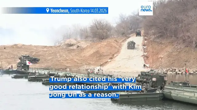Video thumbnail for Trump orders Pentagon to 'scale back' military drills with South Korea citing good relations with Kim Jong Un